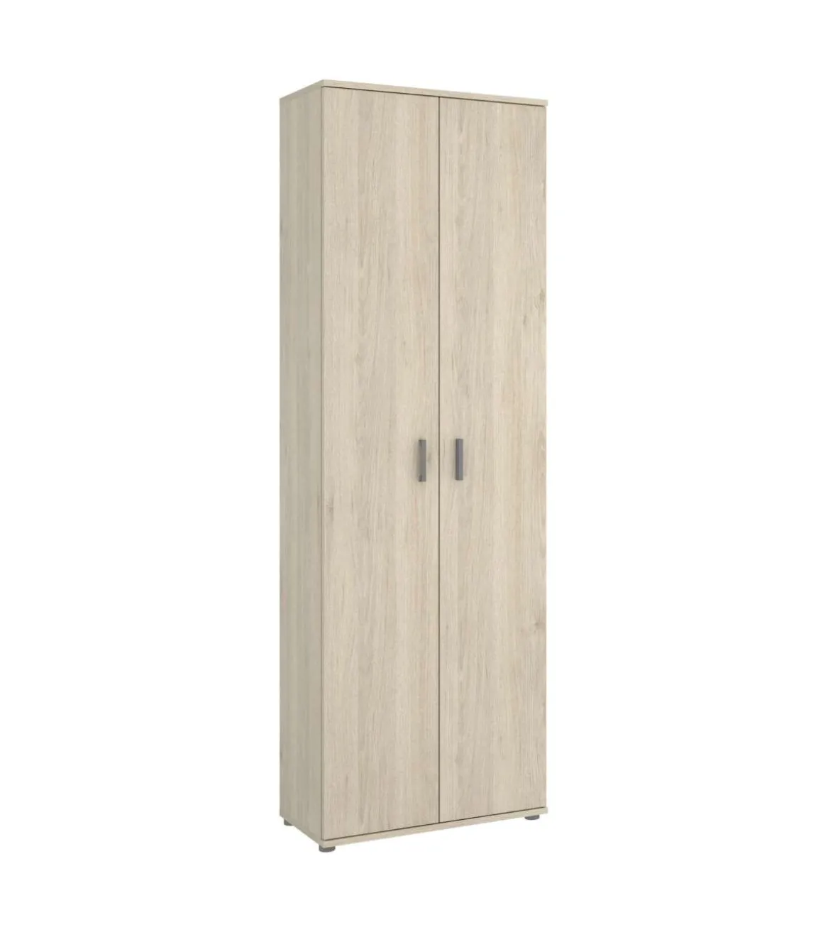 Armario multiusos Carmen 2 puertas acabado Natural, 6 estantes 61 cm(ancho) 190 cm(altura) 35 cm(fondo)