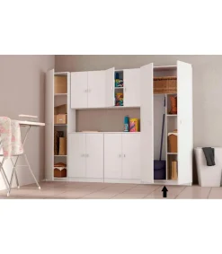 Armario multiusos dos puertas Marbella en color blanco 75 cm(ancho) 180 cm(altura) 35.6 cm(fondo)