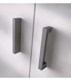 Armario multiusos Luna en acabado blanco 2 puertas 6 estantes 61 cm(ancho) 190 cm(altura) 35 cm(fondo)