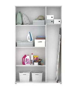 Armario multiusos Luna en acabado blanco 3 puertas 116 cm(ancho) 190 cm(altura) 35 cm(fondo)