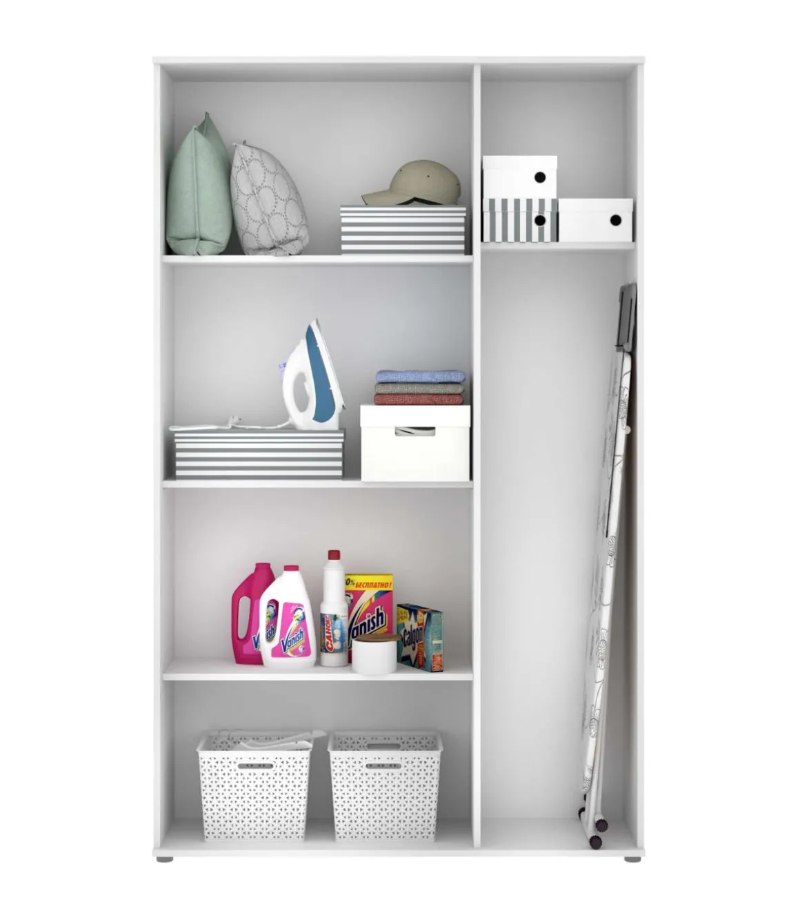 Armario multiusos Luna en acabado blanco 3 puertas 116 cm(ancho) 190 cm(altura) 35 cm(fondo)