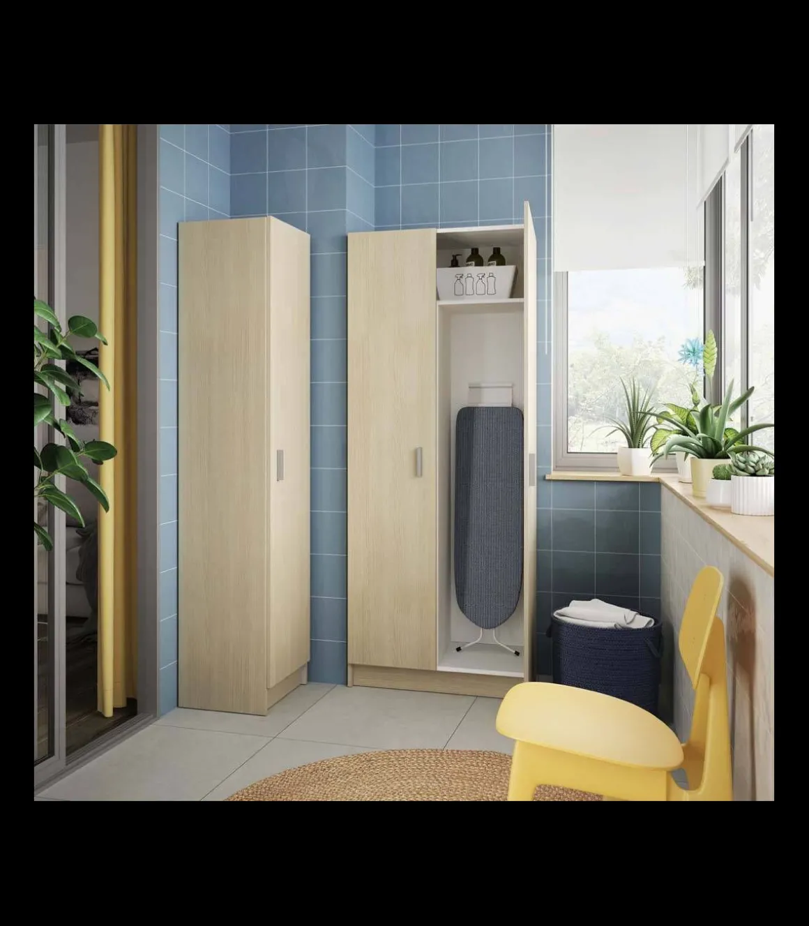 Armario multiusos Milan en roble, 37.2 cm(ancho) 180 cm(altura) 37 cm(fondo)