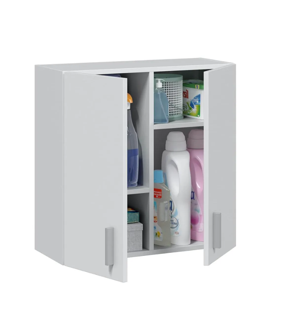 Armario multiusos para colgar en acabado blanco Milan. 59 cm(ancho) 60 cm(altura) 26.5 cm(fondo)