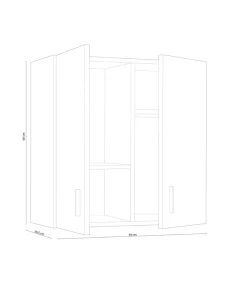 Armario multiusos para colgar en acabado blanco Milan. 59 cm(ancho) 60 cm(altura) 26.5 cm(fondo)