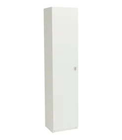 Armario multiusos 1 puerta Marbella en color blanco. 40 cm(ancho) 180 cm(altura) 35.6 cm(fondo)