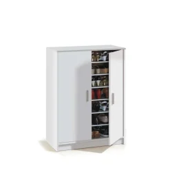 Armario multiusos 2 puertas Lassie en blanco, 75cm(ancho) 101cm(altura) 36cm(fondo)