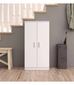 Armario multiusos 2 puertas Sfera en blanco 55 cm(ancho) 108 cm(altura) 35 cm(fondo)