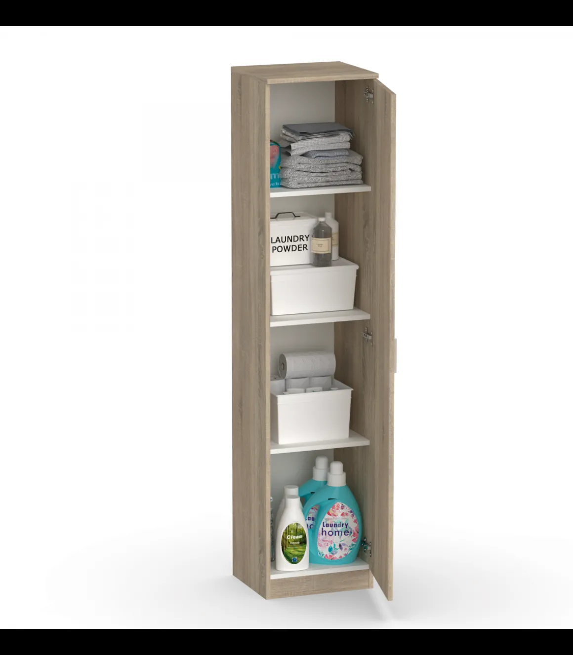 Armario multiusos Tibet acabado roble cambrian, 40 cm(ancho) 180 cm(altura) 35 cm(fondo)