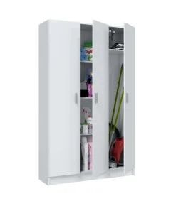 Armario multiusos tres puertas Milan en blanco, 109 cm(ancho) 180 cm(altura) 37 cm(fondo)