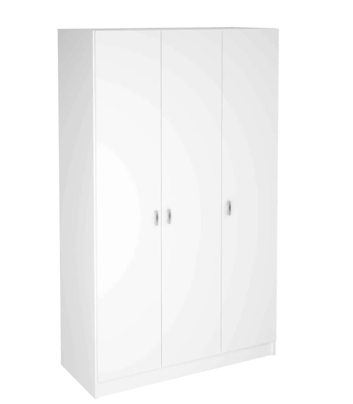 Armario 3 puertas abatibles acabado blanco, 200 cm(alto)128,2 cm(ancho)52 cm(fondo)