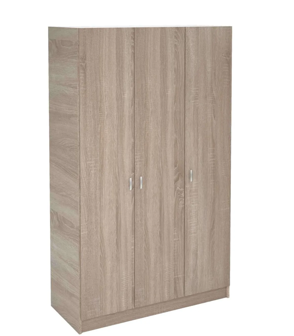 Armario 3 puertas abatibles acabado roble cortez/blanco, 200 cm(alto)128,2 cm(ancho)52 cm(fondo)