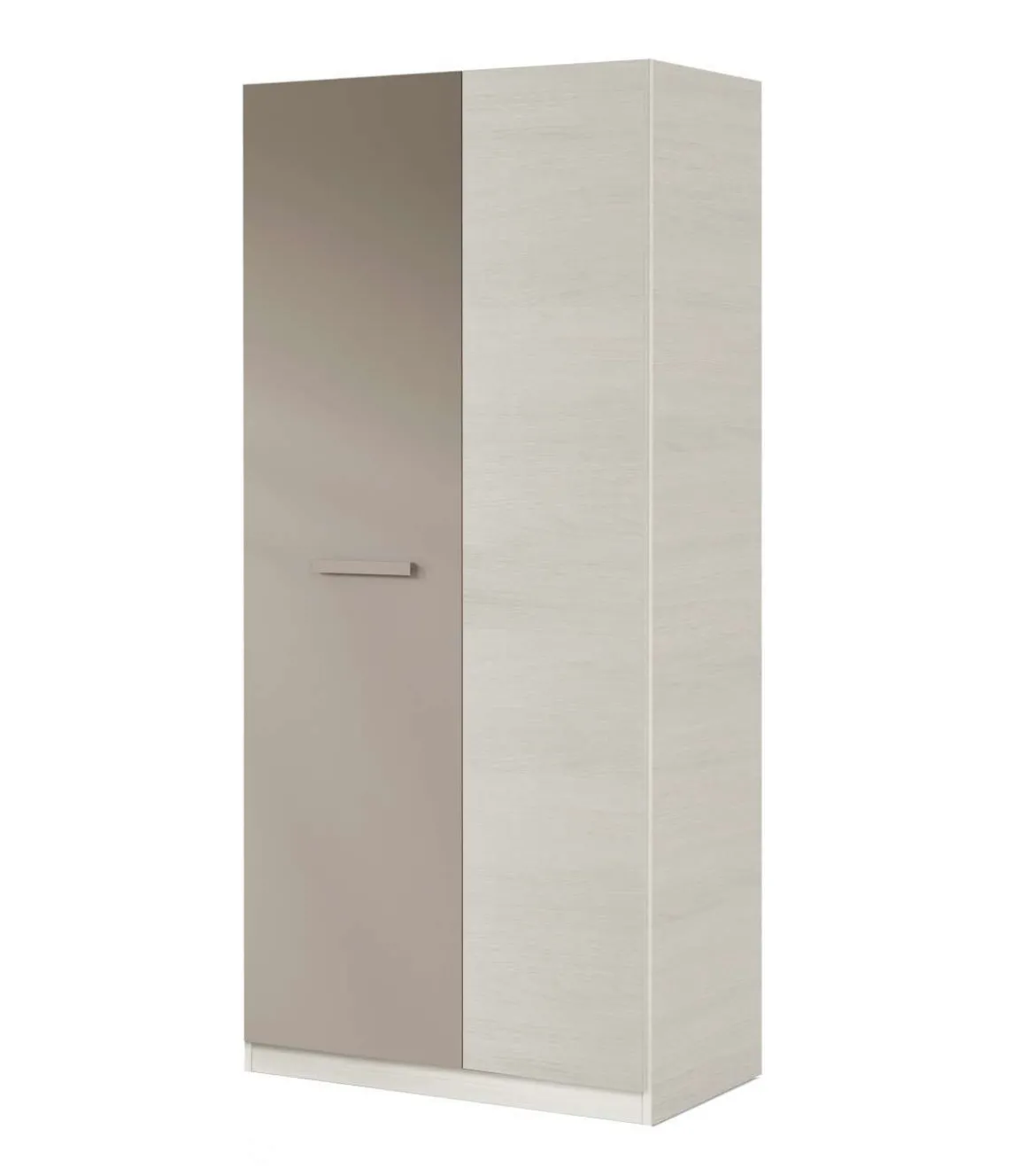 Armario 2 puertas abatibles Ares plus acabado blanco alpes/basalto. 200cm(alto) 90cm(ancho) 52cm(fondo).