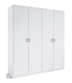 Armario 4 puertas abatibles blanco 180 cm(alto)160 cm(ancho)50 cm(fondo)