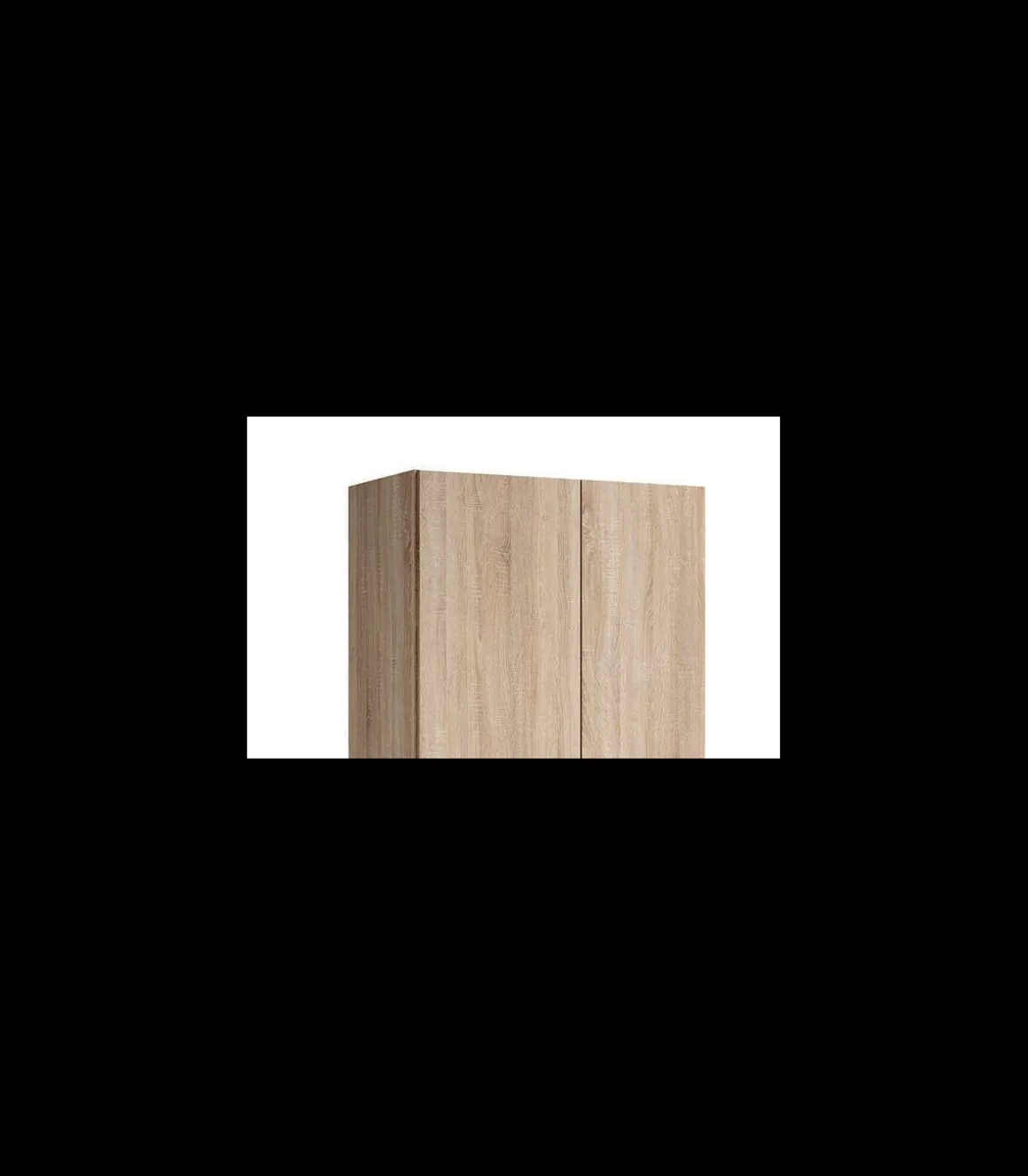 Armario 4 puertas abatibles 2 cajones acabado roble cambrian, 197cm(alto) 197cm(ancho) 51cm(fondo)