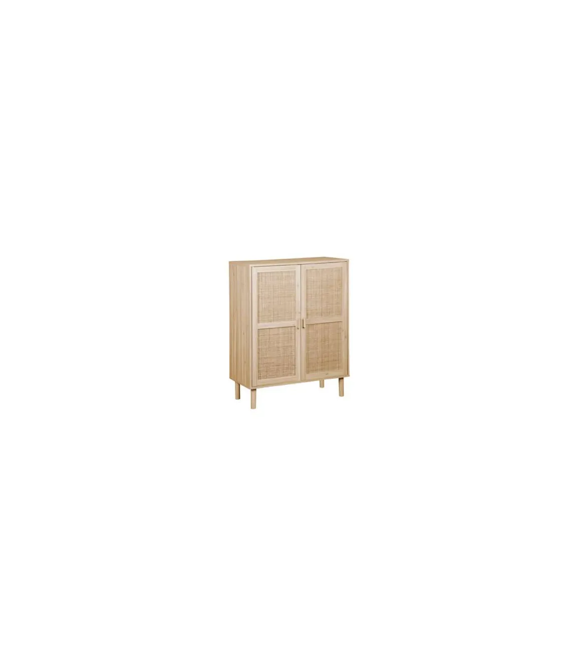 Armario 2 puertas abatibles Decor acabado pino/rattan, 110cm(alto) 80cm(ancho) 40cm(fondo)