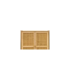 Armario 2 puertas abatibles Decor acabado pino/rattan, 110cm(alto) 80cm(ancho) 40cm(fondo)