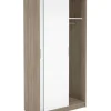 Armario 2 puertas correderas acabado roble/blanco, 200 cm(alto)100 cm(ancho)50 cm(fondo.