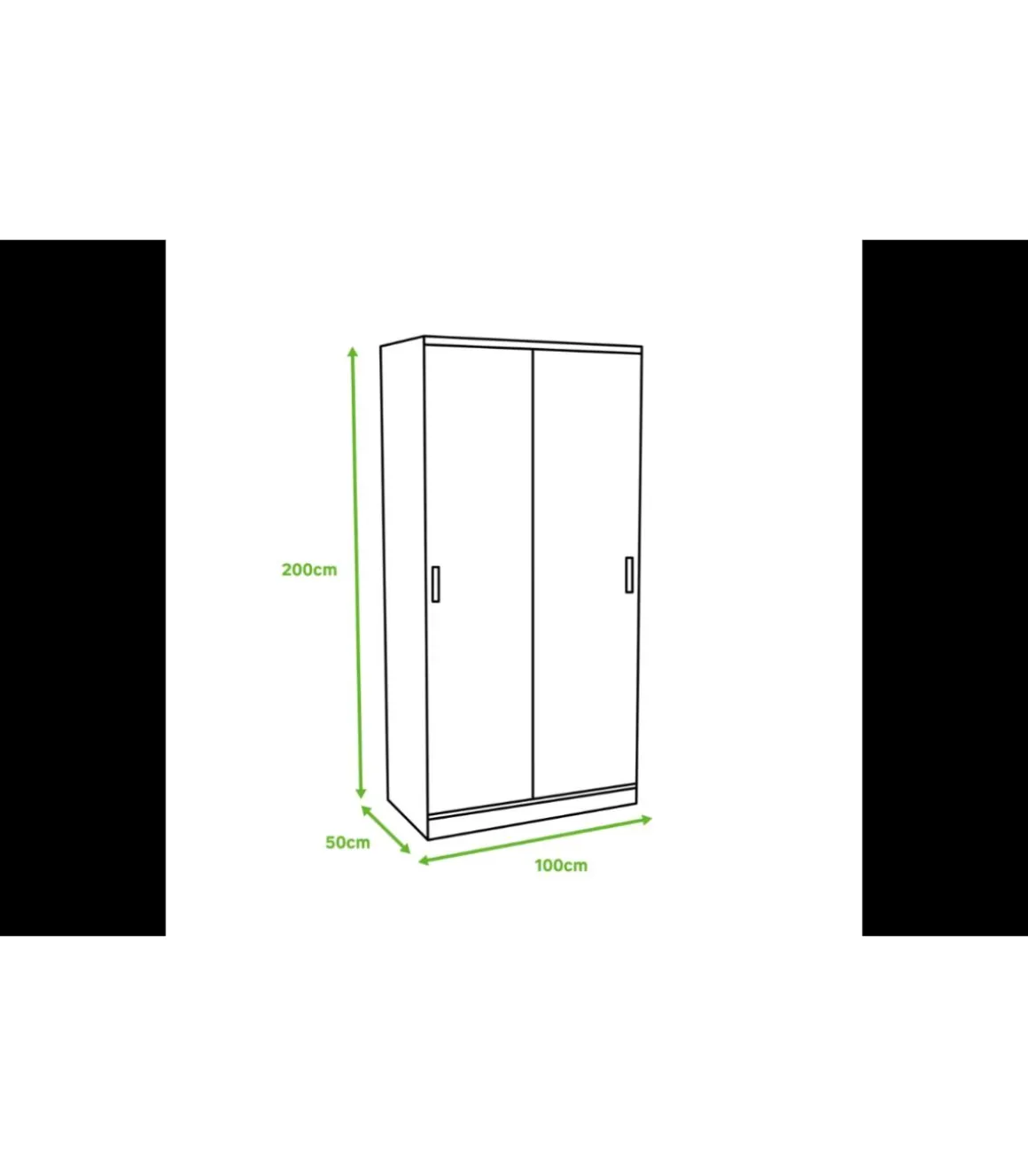 Armario 2 puertas correderas acabado roble/blanco, 200 cm(alto)100 cm(ancho)50 cm(fondo.