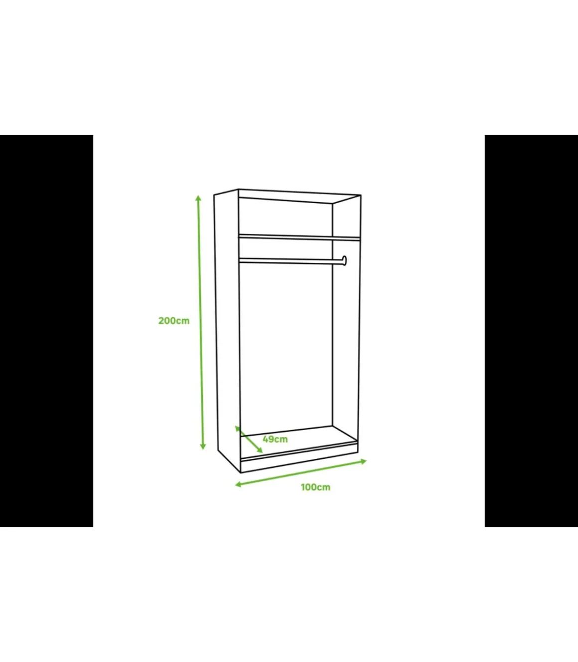 Armario 2 puertas correderas acabado roble/blanco, 200 cm(alto)100 cm(ancho)50 cm(fondo.