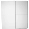 Armario 2 puertas correderas acabado en blanco poro, 200 cm(alto)180 cm(ancho)60 cm(fondo)