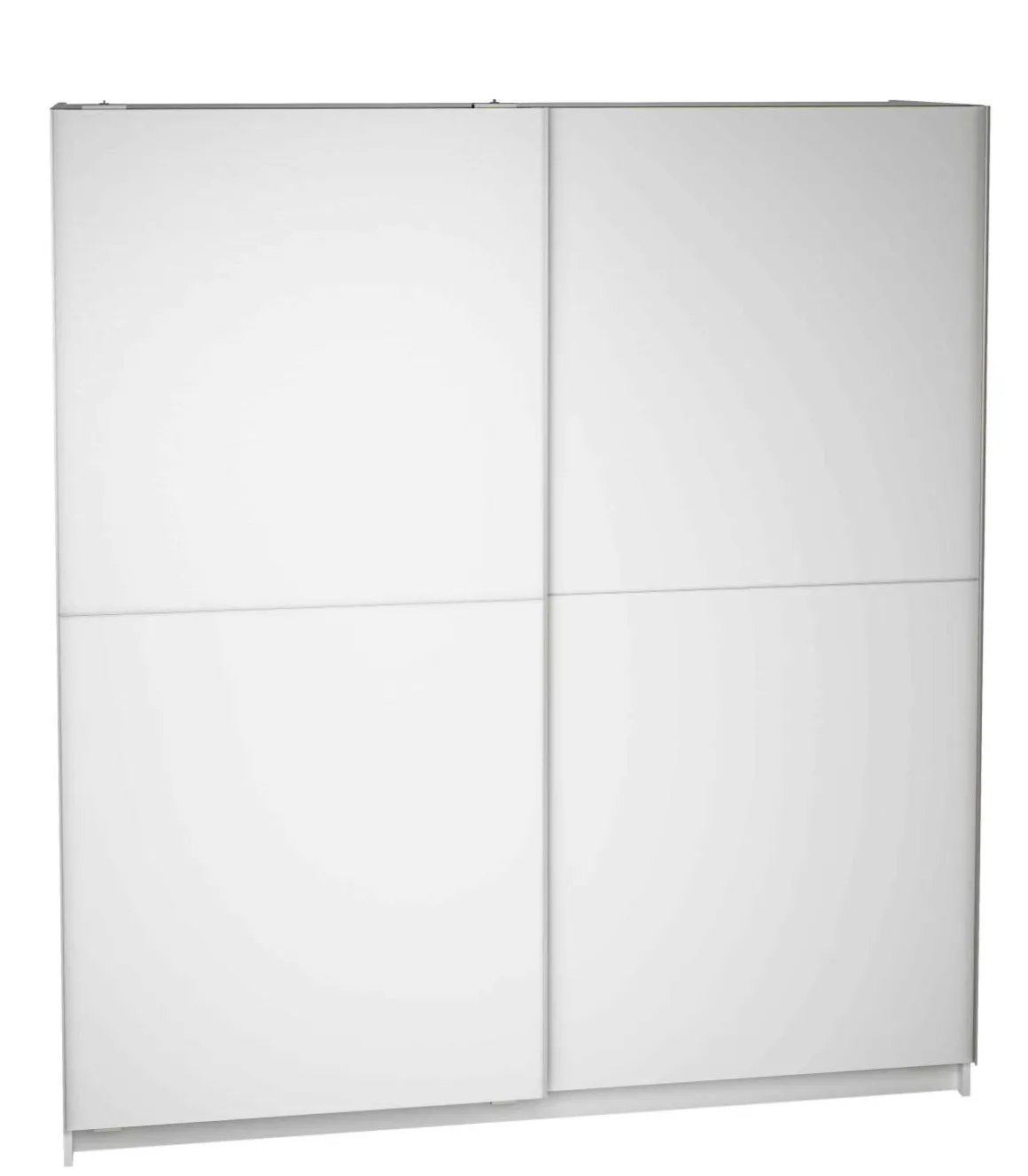Armario 2 puertas correderas acabado en blanco poro, 200 cm(alto)180 cm(ancho)60 cm(fondo)
