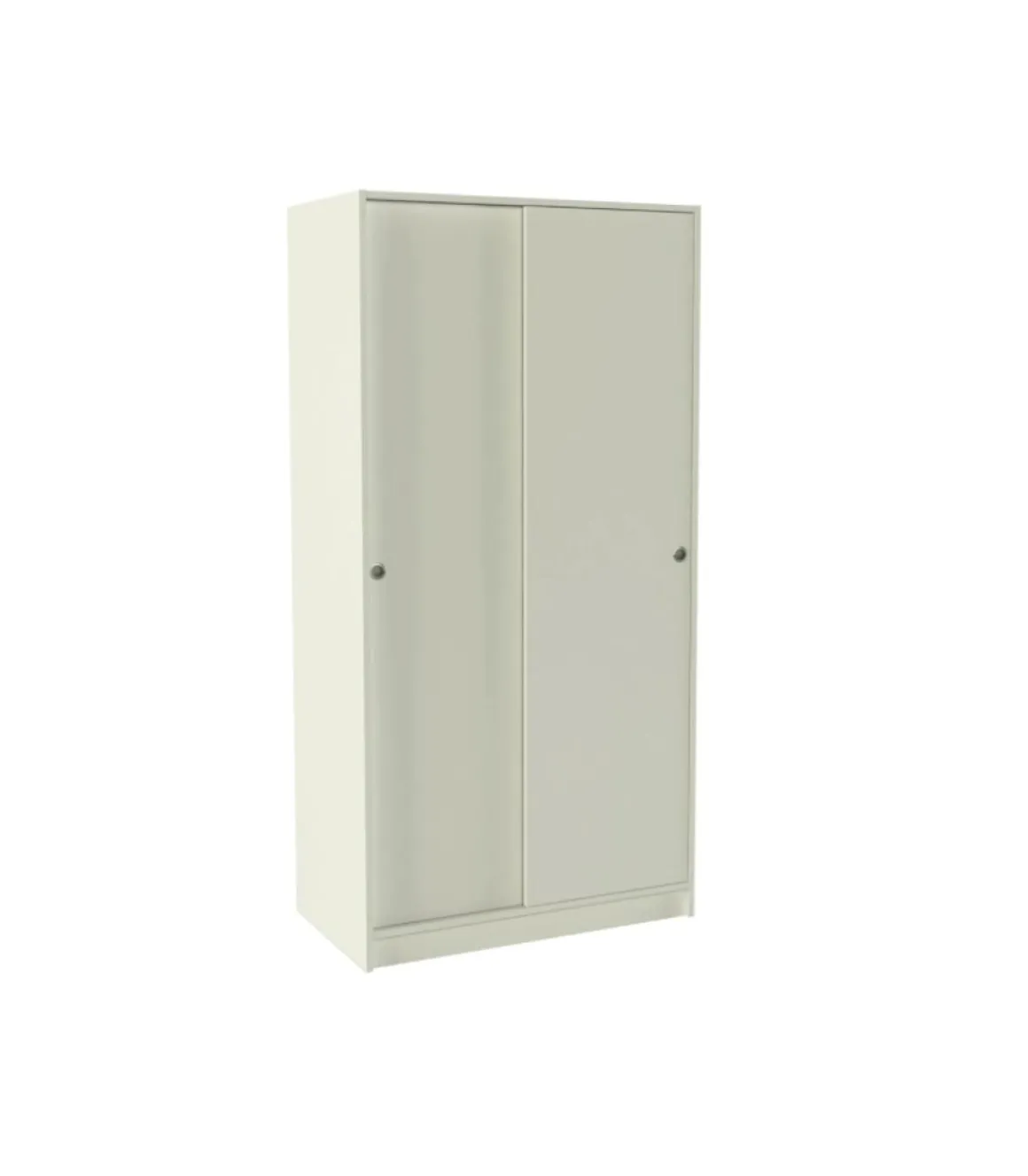 Armario 2 puertas correderas color acabado blanco 180 cm(alto)89,6 cm(ancho)50 cm(fondo)