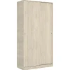 Armario puertas correderas Lupión en roble natural. Ancho 100 x fondo 50 x alto 204 cm.