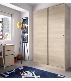 Armario puertas correderas Lupión en roble natural. 204 cm(alto)120 cm(ancho)50 cm(largo)