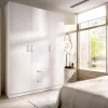 Armario ropero Huesa 3 puertas abatibles en blanco 215 cm(alto)150 cm(ancho)52 cm(largo)