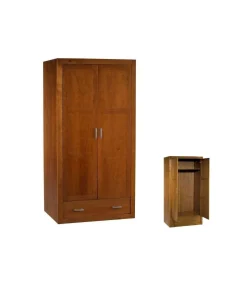 Armario ropero madera maciza acabado cerezo 200 cm(alto)105 cm(ancho)55 cm(largo)