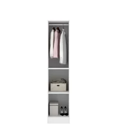 Armario ropero 1 puerta Jaen en acabado Blanco 40.5 cm(ancho) 184 cm(altura) 52 cm(fondo)