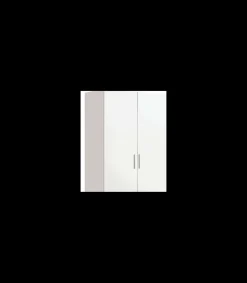 Armario ropero 4 puertas abatibles 2 cajones Lorena acabado blanco, 196cm(alto) 200cm(ancho) 50cm(largo)
