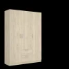 Armario ropero 3 puertas abatibles 2 cajones Huesa en roble natural 215 cm(alto)150 cm(ancho)52 cm(largo)