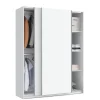 Armario ropero 2 puertas correderas Onix acabado blanco, 200 cm(alto)150 cm(ancho)62 cm(fondo)