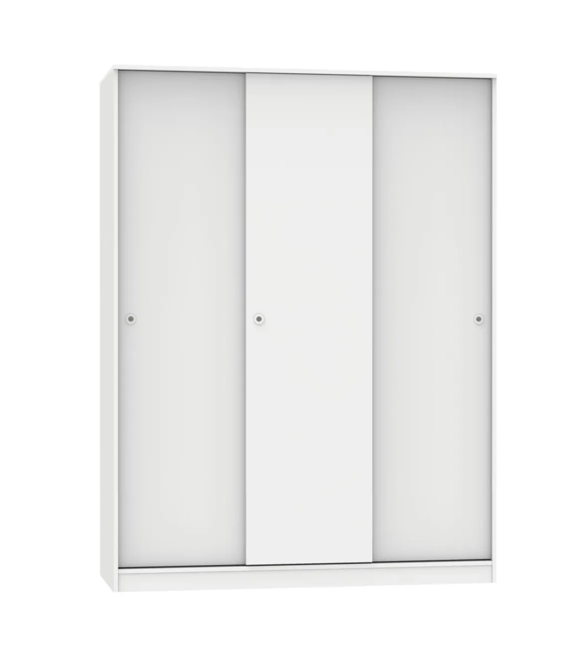 Armario ropero 3 puertas correderas Tibet acabado blanco, 200 cm(alto)150 cm(ancho)55 cm(fondo)