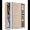 Armario ropero 2 puertas correderas Onix acabado roble aurora/blanco, 200 cm(alto)150 cm(ancho)62 cm(fondo)