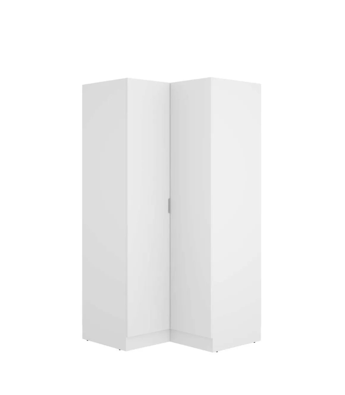 Armario ropero rincón puertas abatibles Jaén acabado blanco, 184 cm(alto)90.5 cm(ancho)92.5 cm(largo)