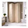 Armario ropero rincón puertas abatibles Jaén acabado natural, 184 cm(alto)90.5 cm(ancho)92.5 cm(largo)