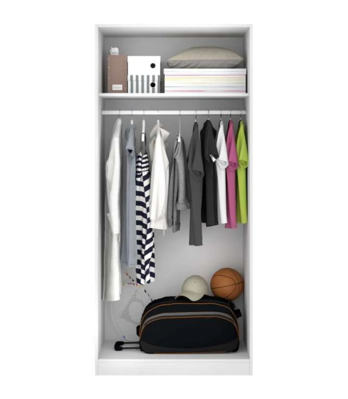 Armario ropero Sabiote con 2 puertas abatibles en blanco 184 cm(alto)81 cm(ancho)52 cm(largo)