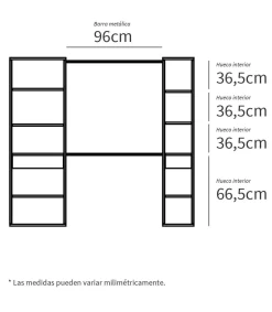 Armario vestidor Cloe acabado blanco 200 CM (ALTO) X 200 CM (ANCHO) X 50 CM (FONDO)