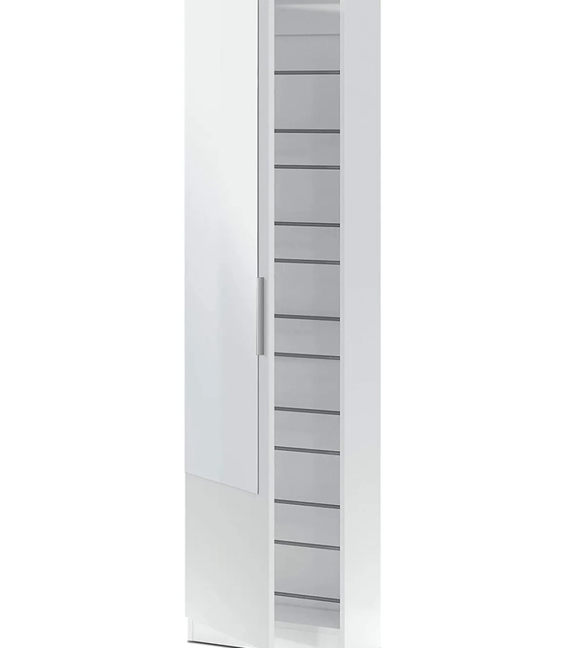 Armario Zapatero con espejo Gusto en color blanco artik. 50 cm(ancho) 180 cm(altura) 22 cm(fondo)