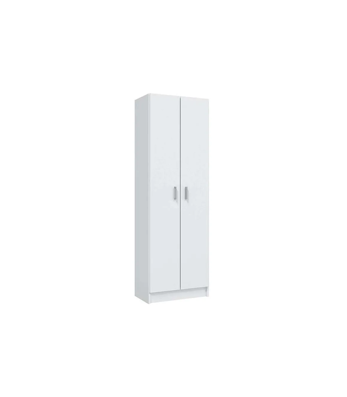 Armario zapatero Milan 2 puertas en acabado blanco 59 cm(ancho) 180 cm(altura) 37 cm(fondo)