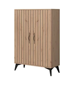 Armario zapatero 2 puertas Alicia en color roble amazonia. 80cm(ancho) 115cm(altura) 33cm(fondo)