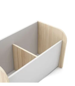 Baúl para dormitorio juvenil DYLAN acabado blanco/cera blanca, 42cm(alto) 70cm(ancho) 35cm(fondo)