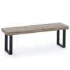 Banco Industrial Loft acabado roble honey/negro, 47cm(alto) 120cm(ancho) 34cm(fondo)