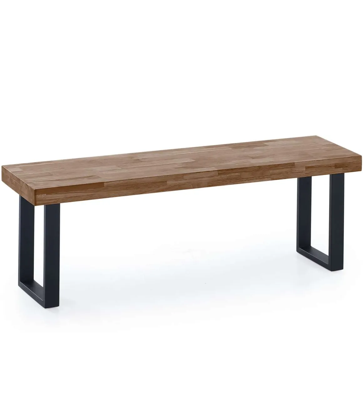 Banco Industrial Loft Roble American/Negro, 47cm(alto) 120cm(ancho) 34cm(fondo)