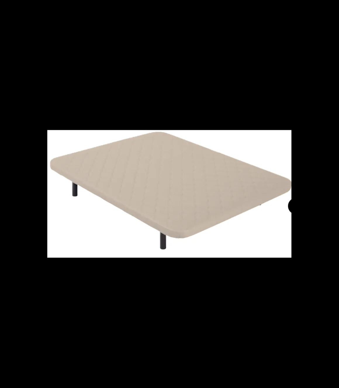Base tapizada Maxi Somi de Colchones.es tapizado beige de 80x190.