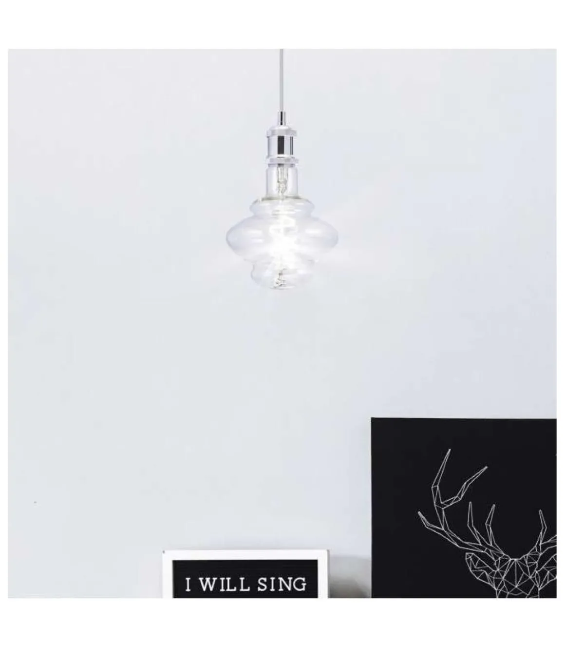 Bombilla led retro xl acabado transparente 22.5 cm(alto)16.5 cm(ancho)16.5 cm(largo)