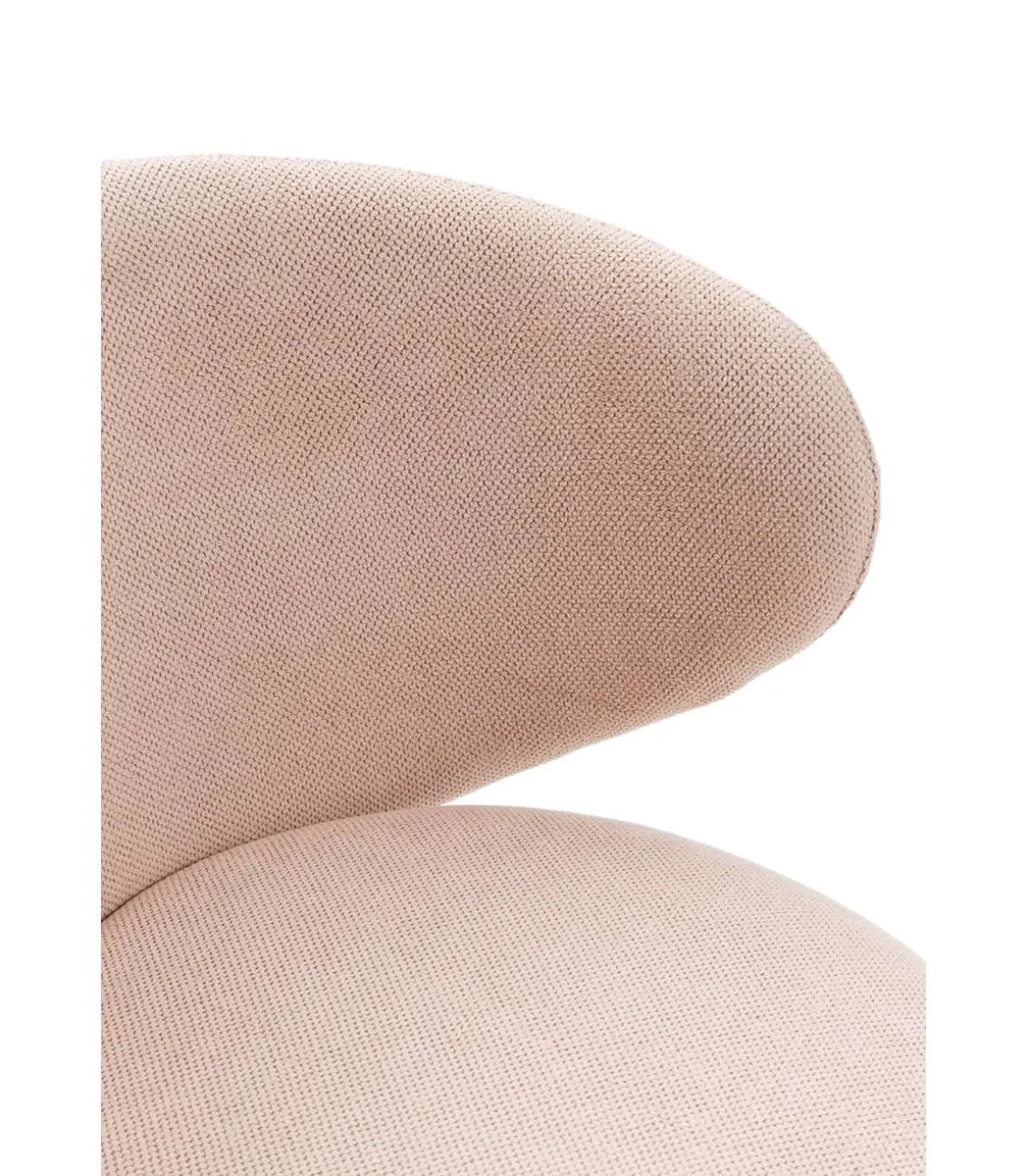 Butaca baja modelo Rebeca tapizado textil rosa claro, 77.5cm (alto) 70cm (ancho) 79.5cm (largo)
