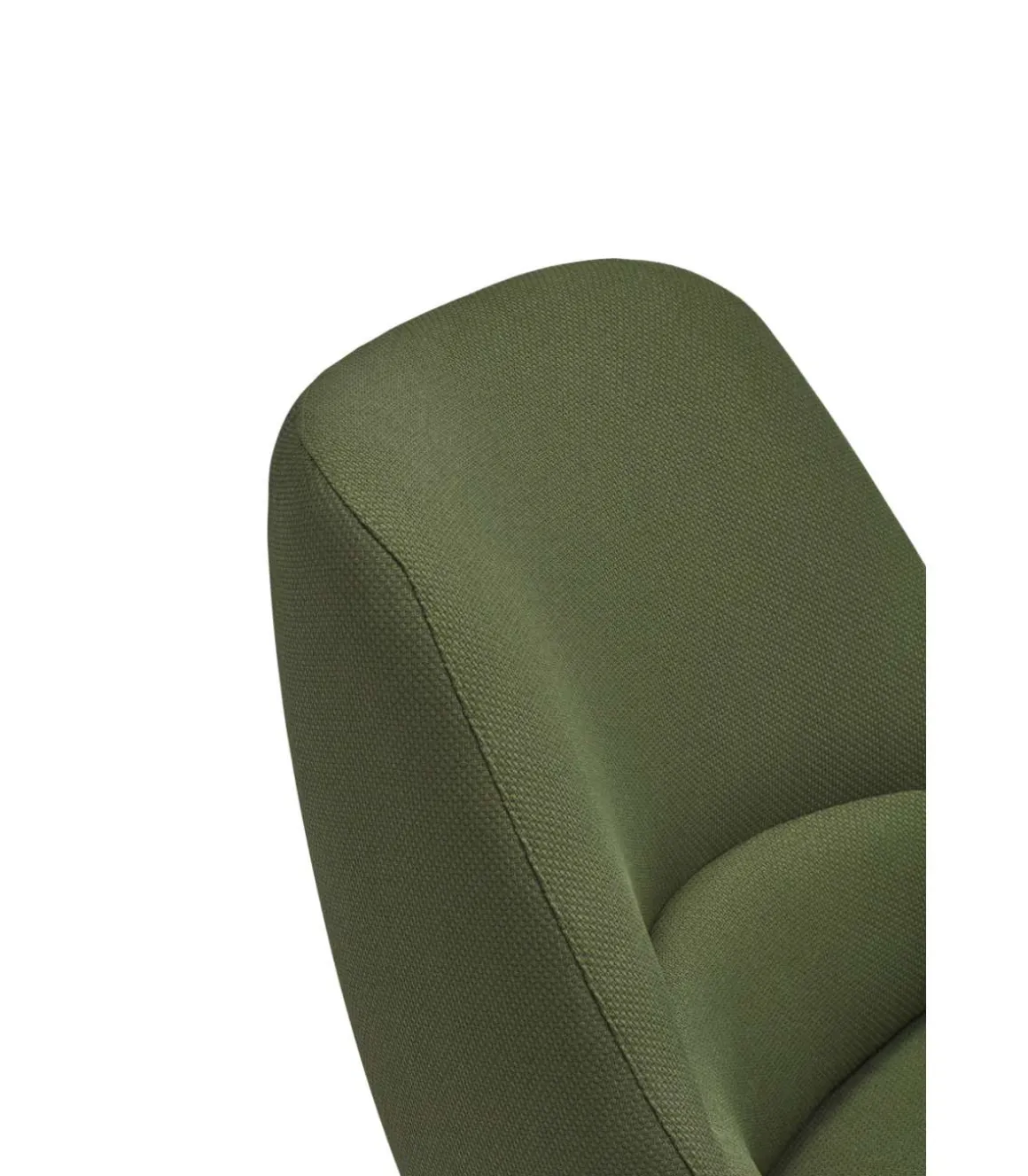 Butaca modelo Dins tapizada en tela color verde oscuro, 77cm(ancho) 77cm(alto) 83cm (largo)